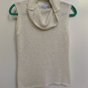 Ivory cowl neck sweater vest